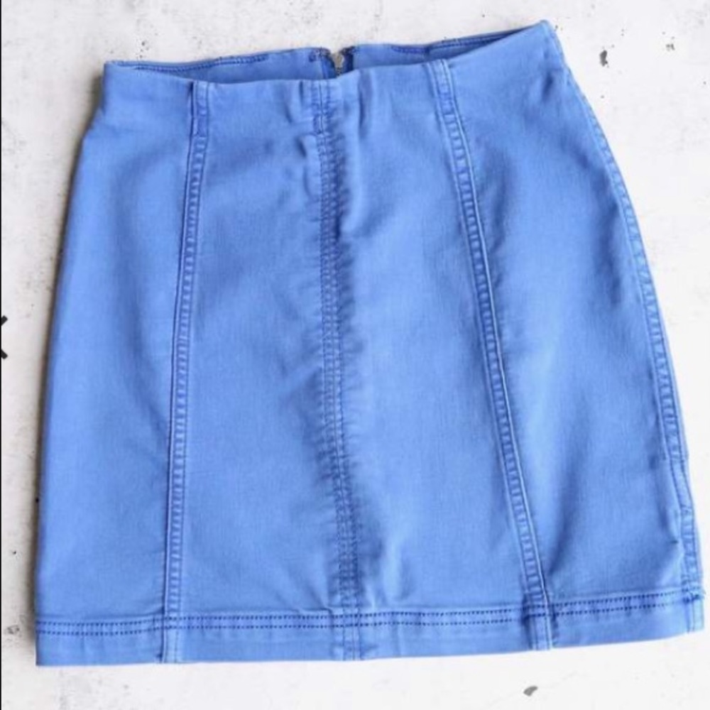 Free People- modern femme novelty mini denim skirt